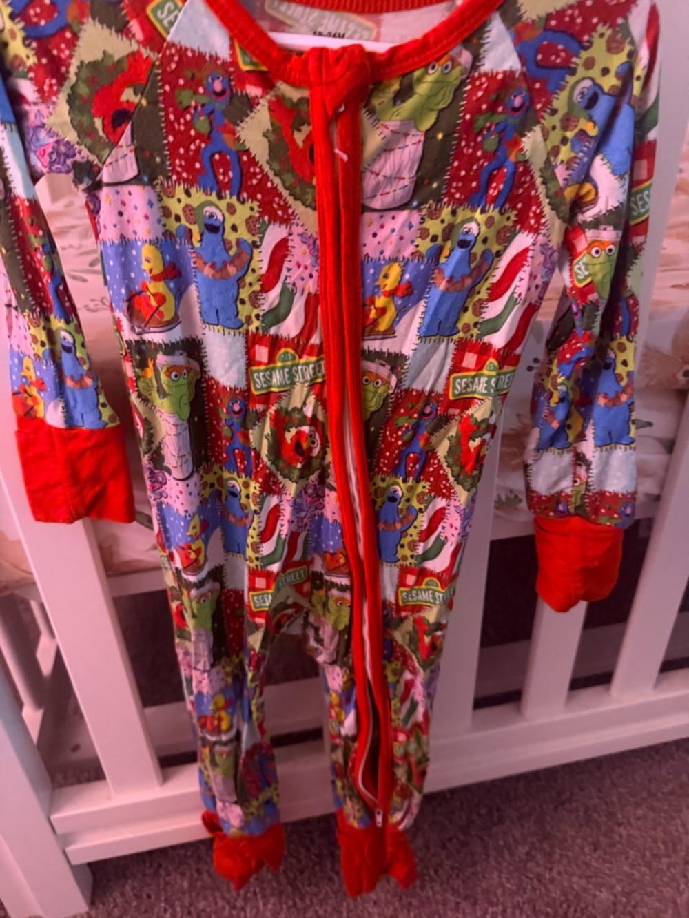 Sesame Street Multicolor Character Patchwork One-Piece 
2 For $25 or OBO